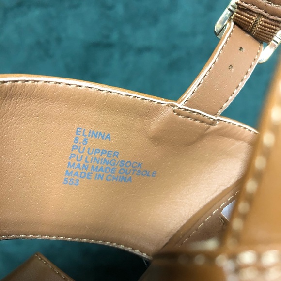Steve Madden Elinna Wedge Brown Tan 8.5 - Picture 5 of 8